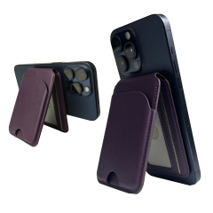 Leather Stand Magnetic Phone Card Holder for B2B Sales