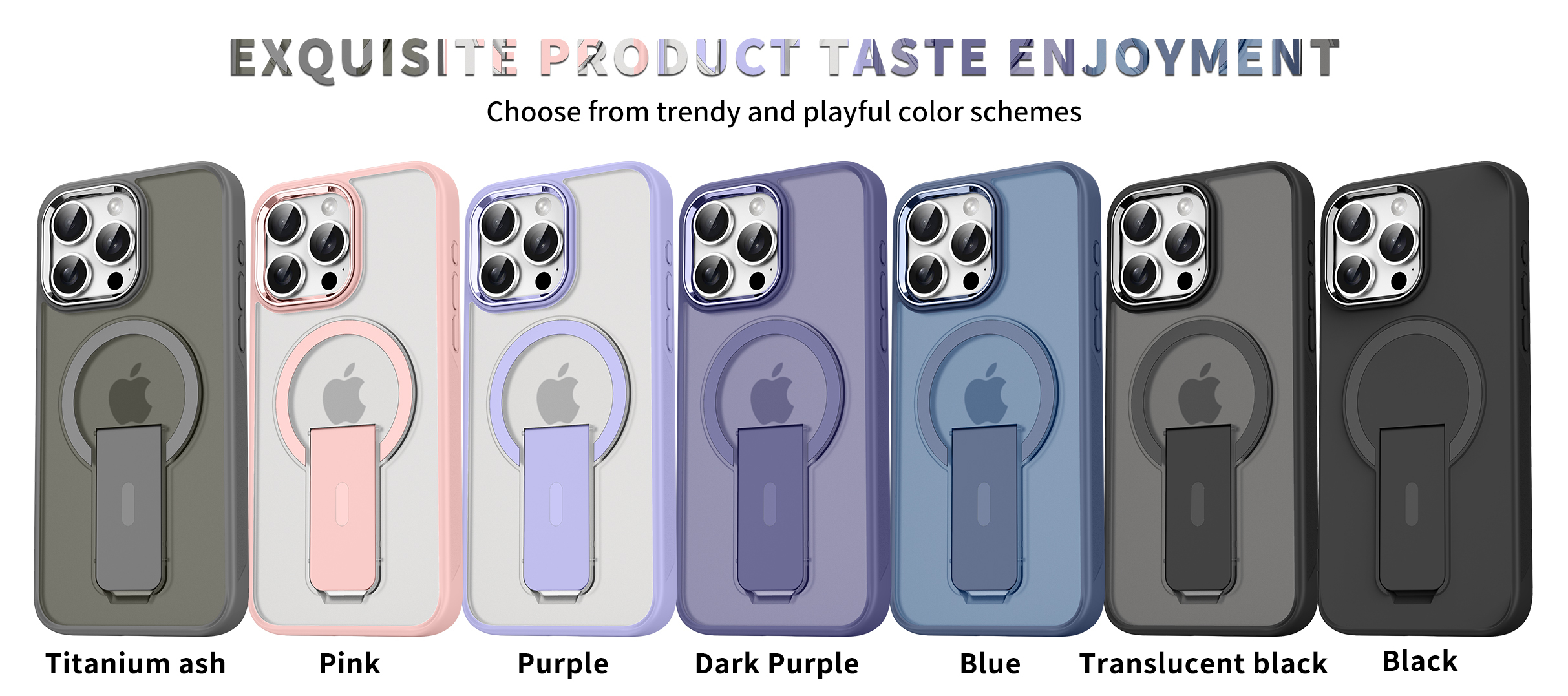 Magnetic Hybrid Phone Case with Chrome Lens Frame