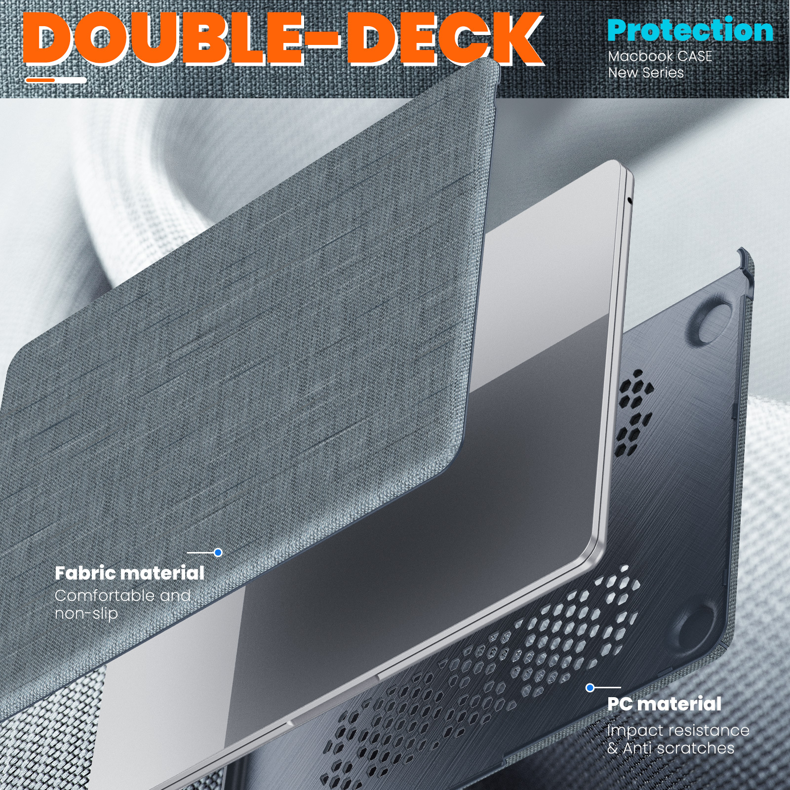 Comfortable Fabric PC Cover, Anti-Fingerprint, Dirt-Resistant & Easy to Clean
