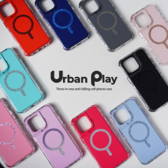 "Tri-Fold Magnetic Phone Case with Leaf Lens Frame Design"