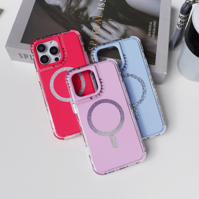 "Tri-Fold Magnetic Phone Case with Leaf Lens Frame Design"