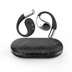 Luxury Earhook E11S Bluetooth Earphones with Leather Charging Case - Latest Design