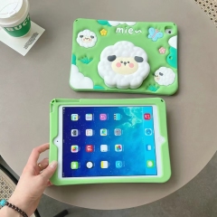 "Soft Silicone Tablet Cover with Sheep Design, Skin-Friendly, Integrated Stand, Wear-Resistant & Drop-Proof"