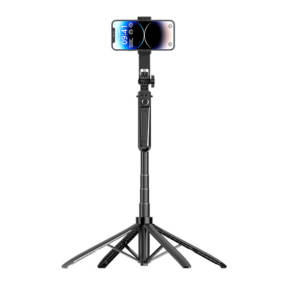 A17 Aluminum Quadpod Selfie Stick with One-Click Expand, 1.8M for Easy Capture