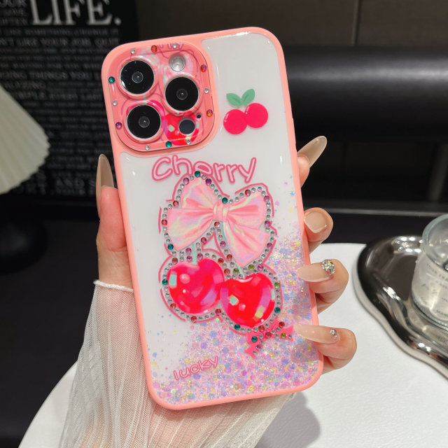 "Colorful & Durable Phone Case with Glitter Eyes - Strong Protection & Decoration"