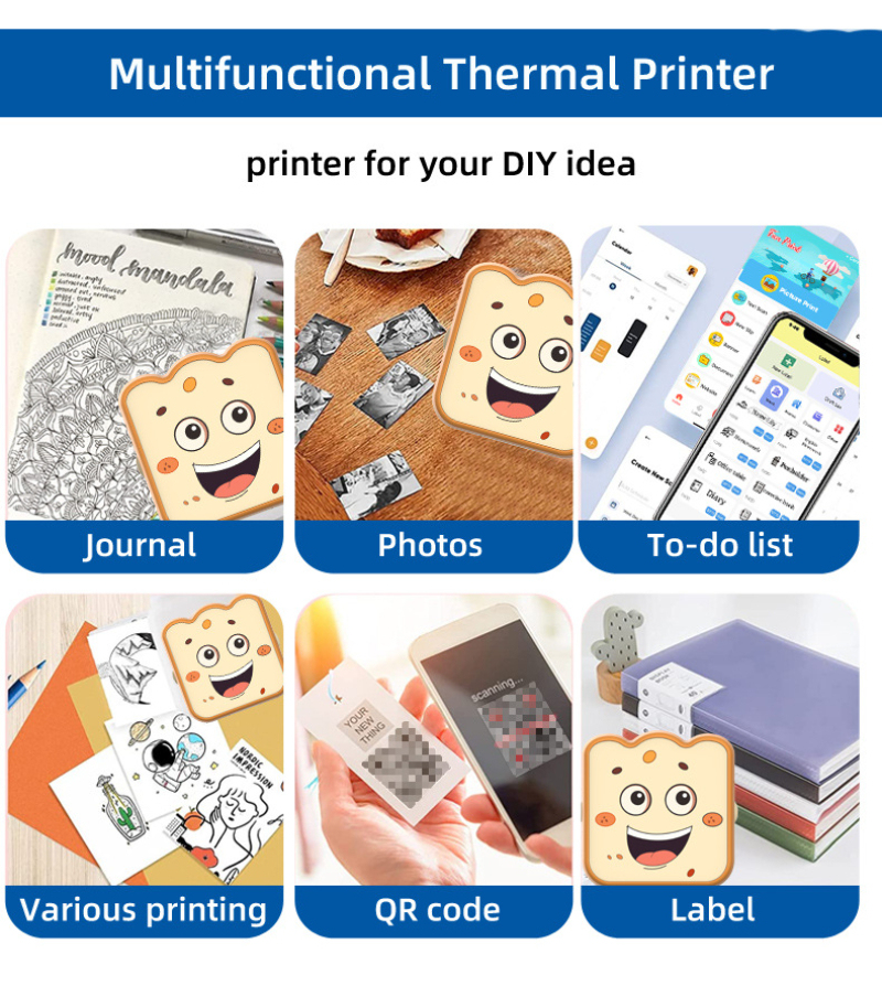 Portable Mini Printer for Kids: Wireless, Handheld, Student-Friendly, Home & School Use