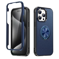Durable 3-Proof Phone Case Rugged with Sandblasted Back & Hidden Stand