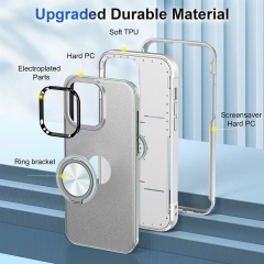 Durable 3-Proof Phone Case Rugged with Sandblasted Back & Hidden Stand