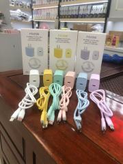 Premium PD25W Data Cable Set in Macron Color, Silicone-Enhanced Quality