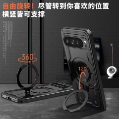 Durable Magsafe Phone Case with Rotating Stand & Shockproof Design