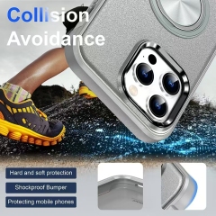 Durable 3-Proof Phone Case Rugged with Sandblasted Back & Hidden Stand