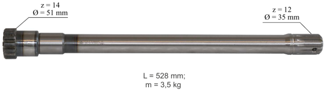 ВАЛ ВНУТРЕННИЙ
 МТЗ-80
Internal shaft MTZ-80