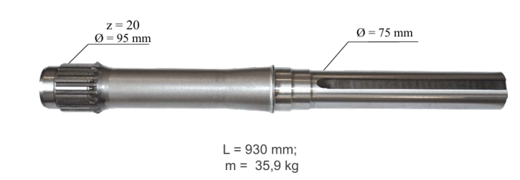 ПОЛУОСЬ ДИФФЕРЕНЦИАЛА 
ЗАДНЕГО МОСТА МТЗ-80
 Semiaxle of rear axle differential MTZ-80