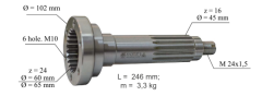 ВАЛ ВОМ МТЗ-80 зубчатый
PTO SHAFT MTZ-80 rid.