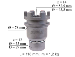 МУФТА ВОМ
 МТЗ-80 50-4202045
 PTO coupling MTZ-80