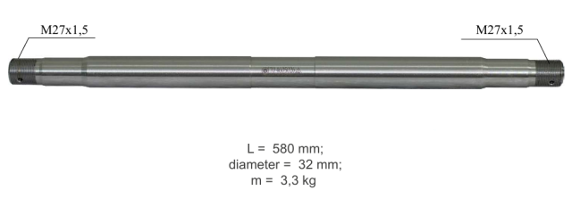 ОСЬ НАВЕСКИ
 МТЗ-80 70-4605026
 Mounting mechanism axle MTZ-80