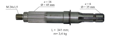 ВАЛ ВОМ МТЗ-80
 70-4202018-01
 6-ти шлицевой
 PTO shaft MTZ-80 6-splined