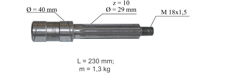 ВАЛ ПРОМЕЖУТОЧНОЙ ОПОРЫ
 КАРДАННОГО ВАЛА МТЗ-82 
Pillow block shaft MTZ-82