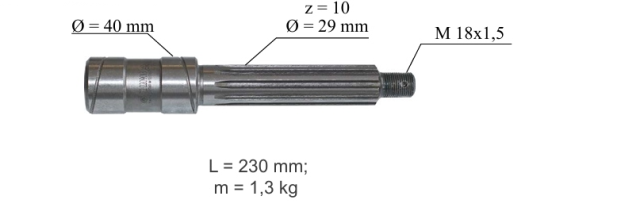 ВАЛ ПРОМЕЖУТОЧНОЙ ОПОРЫ
 КАРДАННОГО ВАЛА МТЗ-82 
Pillow block shaft MTZ-82