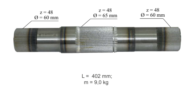 ВАЛ ПОВОРОТНЫЙ МЕХАНИЗМА
 ЗАДНЕЙ НАВЕСКИ МТЗ-80 70-4605023
 Rotary shaft of rear mounting mechanism MTZ-80