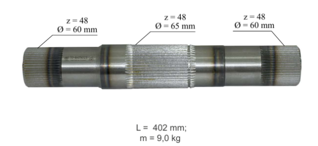 ВАЛ ПОВОРОТНЫЙ МЕХАНИЗМА
 ЗАДНЕЙ НАВЕСКИ МТЗ-80 70-4605023
 Rotary shaft of rear mounting mechanism MTZ-80