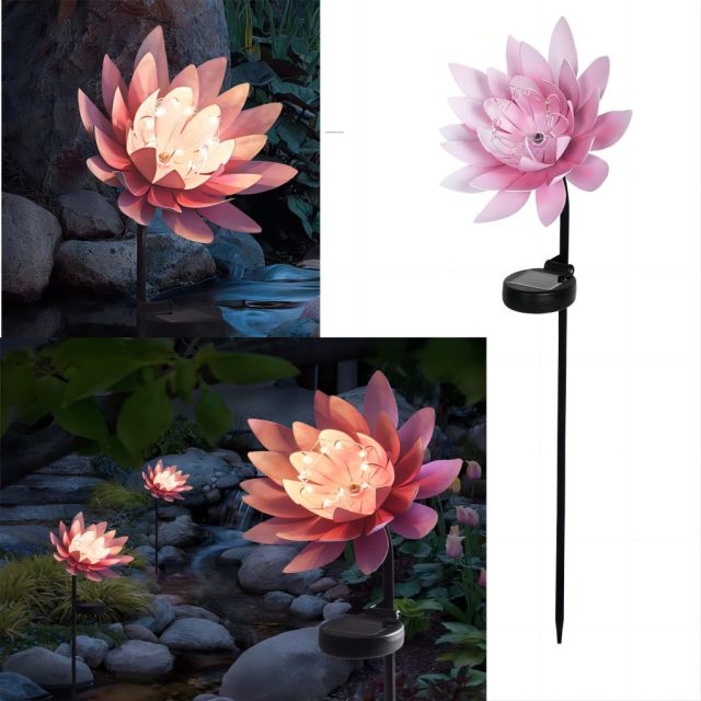Lotus Solar Stake Light