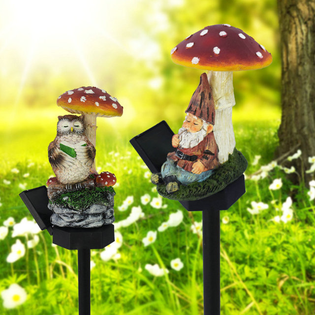 Solar Resin Mushroom Light