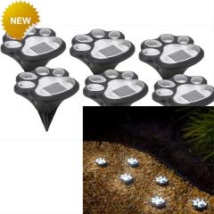 Set of 6pcs Paw Print Solar Lights