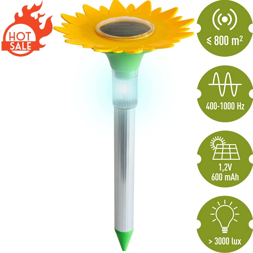 Sunflower Design Solar Mole Snake Repeller