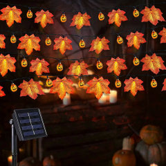 50LED Maple Leaf & Pumkin Solar String Light