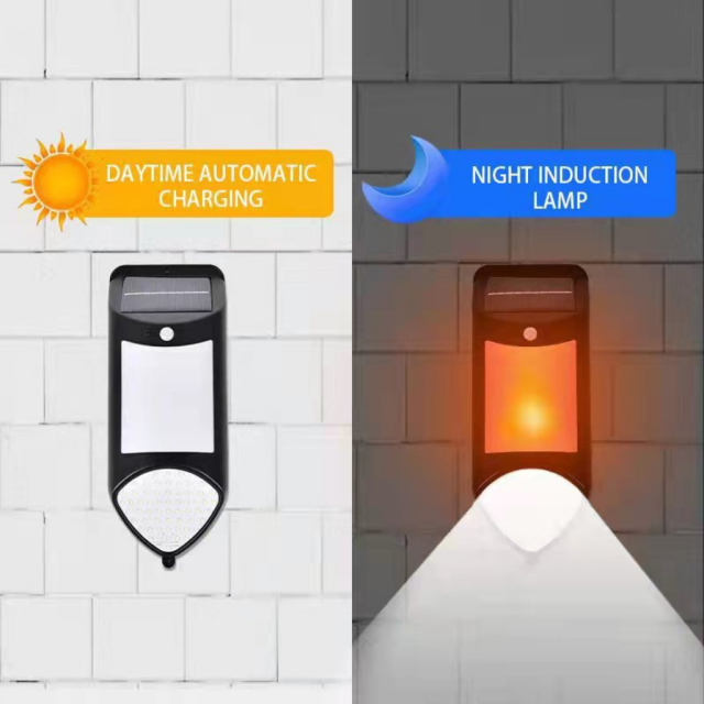 Two-color Solar Body Sensor Wall Lamp