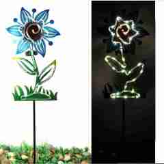 Solar Metal Flower Stake Light