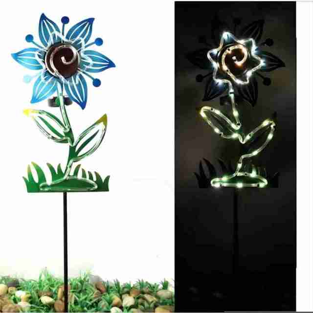 Solar Metal Flower Stake Light