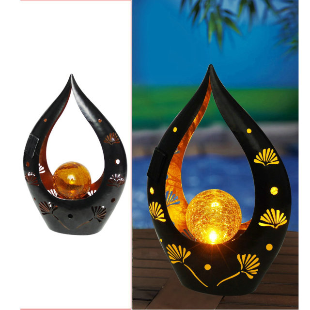Metal Flame Solar Lamp