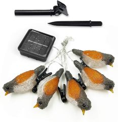 5pcs Solar Robin Lights