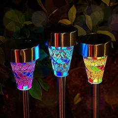 Pack of 3 Solar Mosaic Landscape Lights