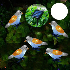 5pcs Solar Robin Lights