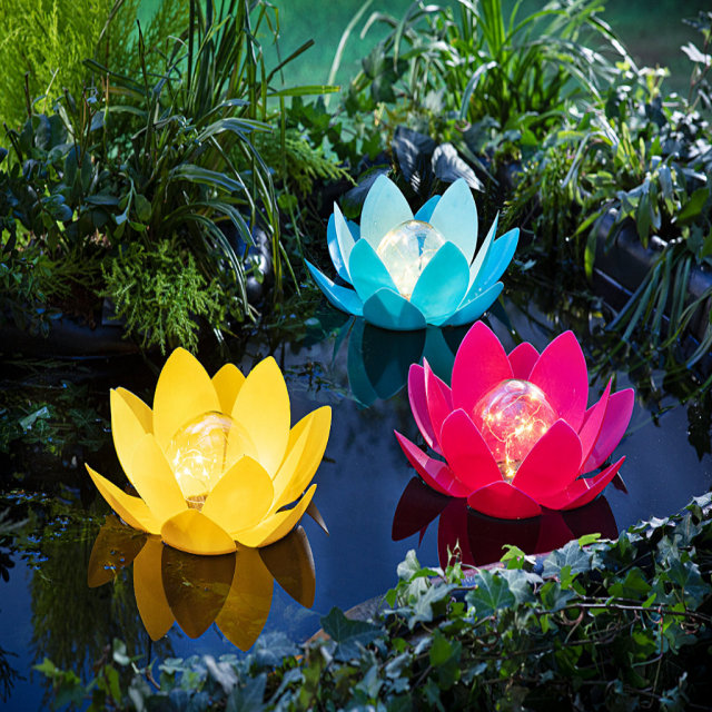 EVA Floating Lotus Solar Light