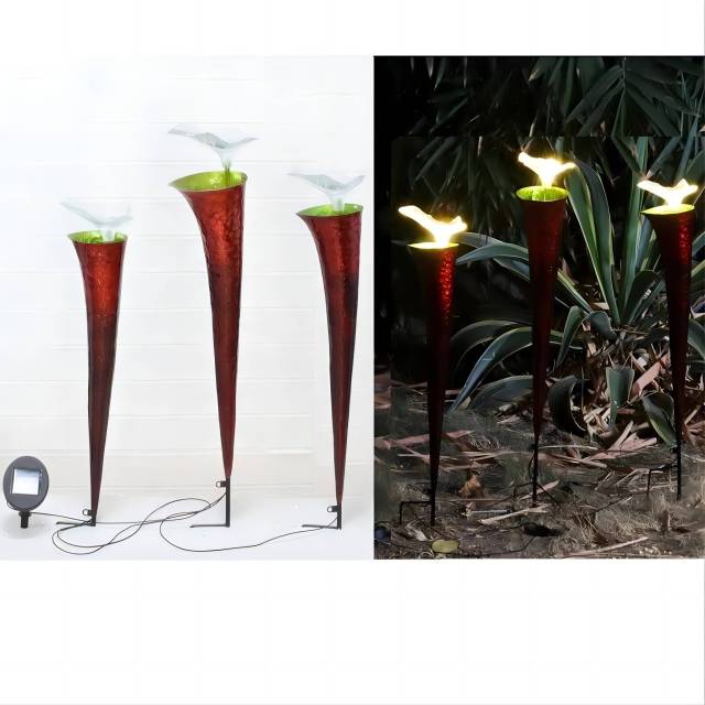 Set of 3 Solar Garden Stake Light