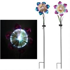 Fiber Optic Flower Solar Stake Light