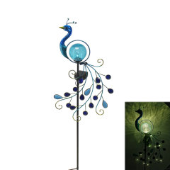 Peacock Solar Stake Light