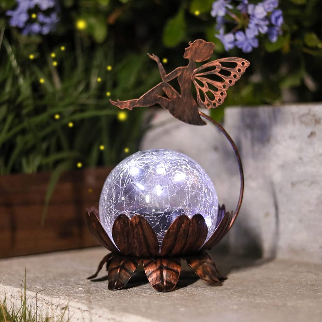 Crackle Glass Solar Fairy Light