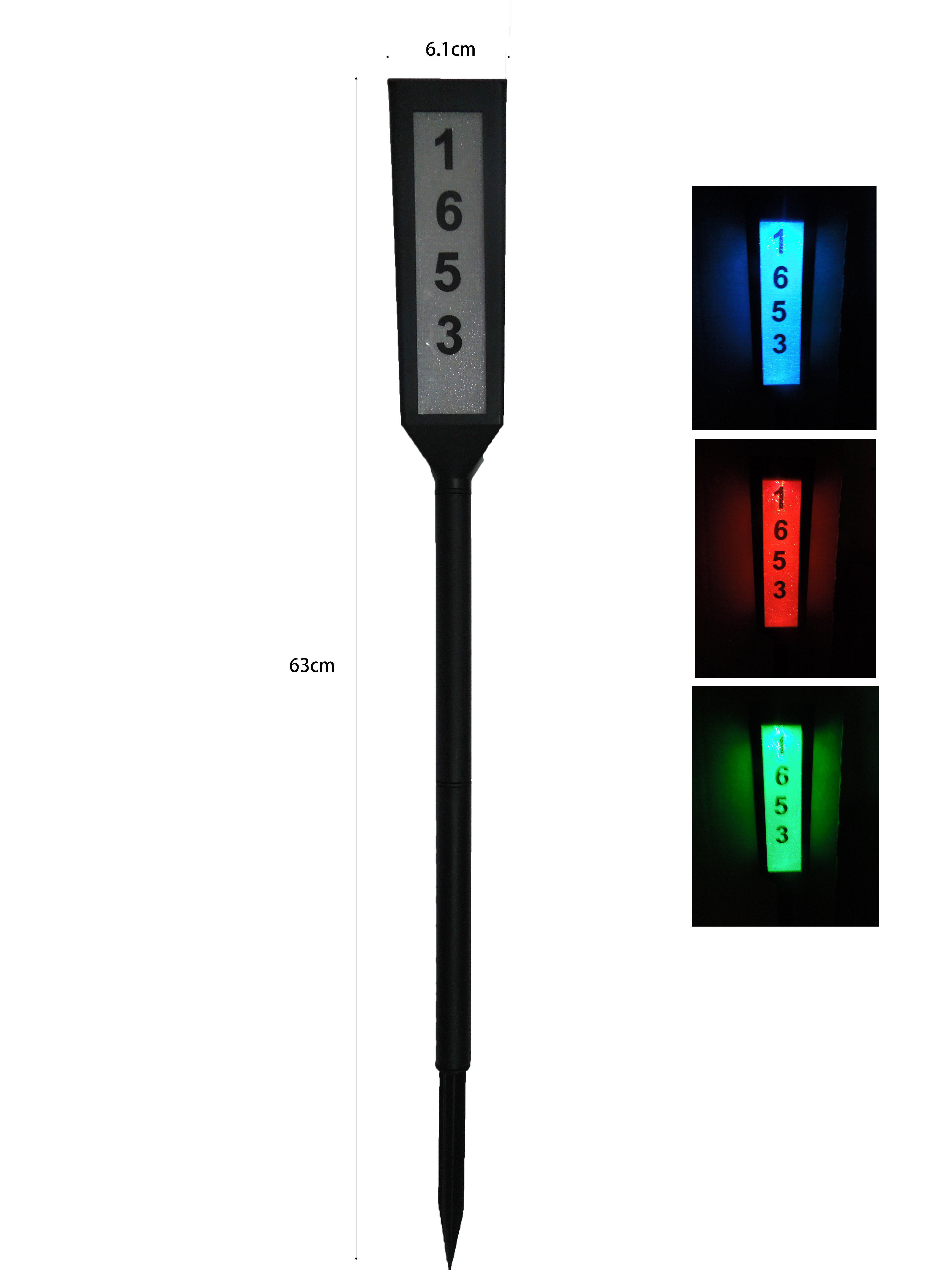 House Number Solar Stake Light
