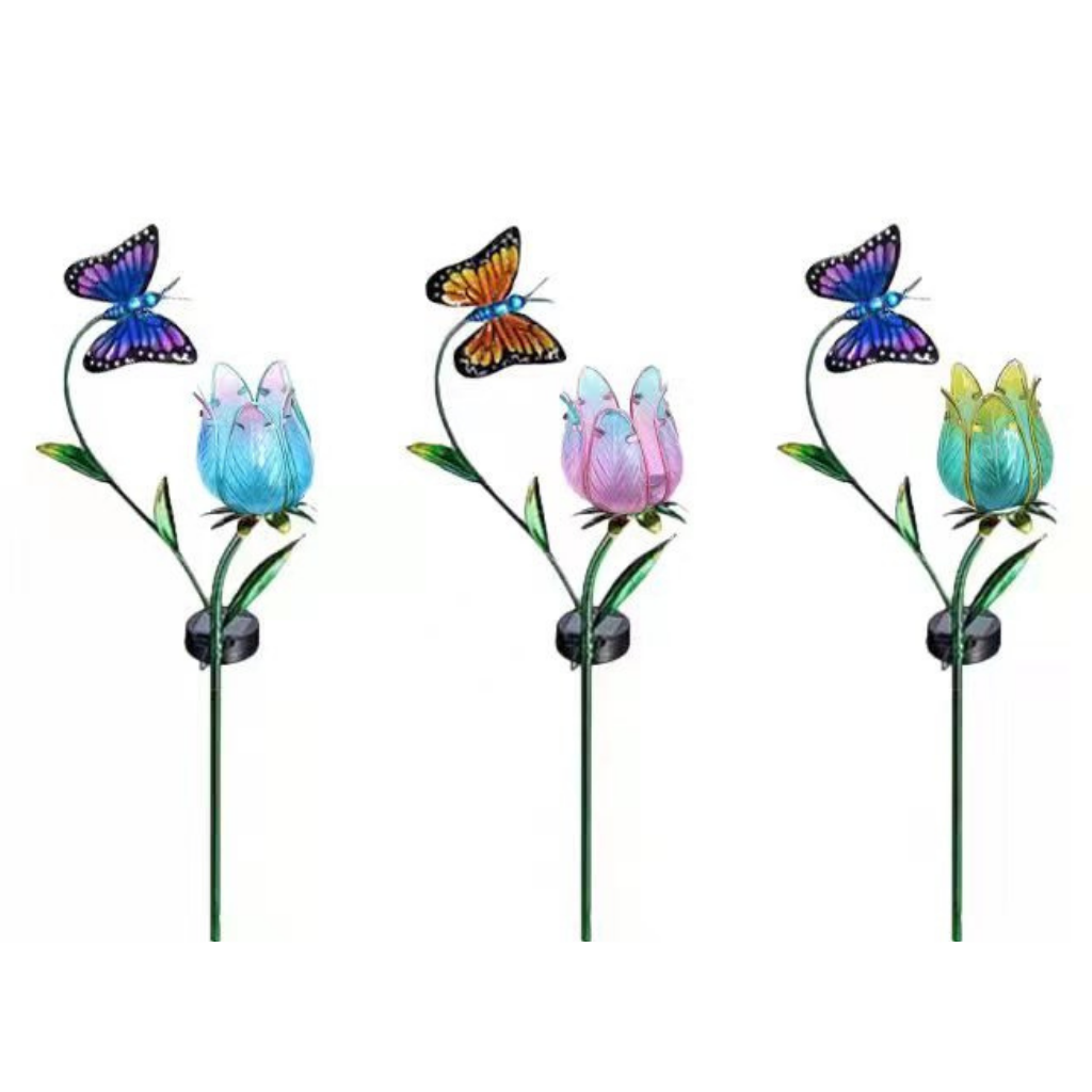 Butterfly Tulip Solar Stake Light