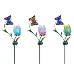 Butterfly Tulip Solar Stake Light