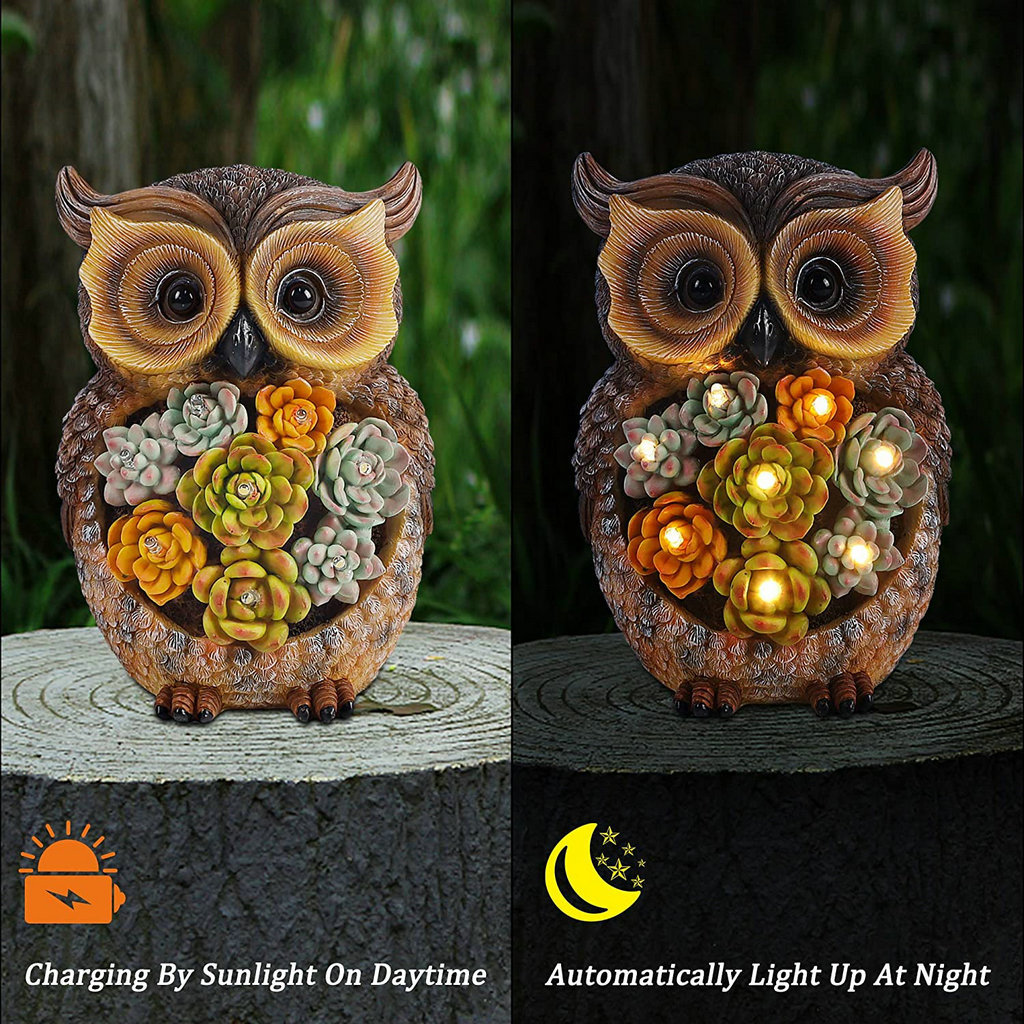 Owl Garden Statue Solar Light