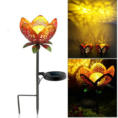 Solar Metal Flower Light