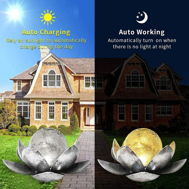 Solar Lotus Flower Light