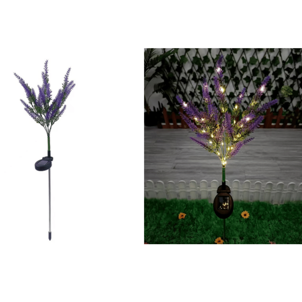 Pack of 2 Lavender Solar Stake Light
