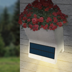 Solar Flower Pot Wall Sconces